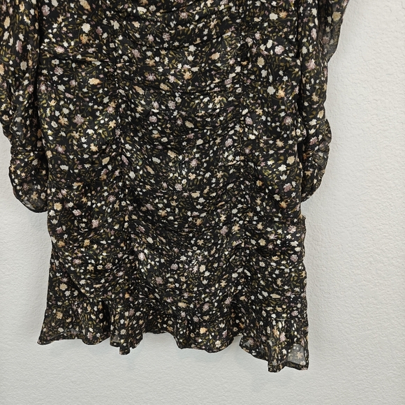 ASTR The Label Black Blush Ditsy Floral Printed Victoria Ruffle Dress Size Small - Picture 7 of 16